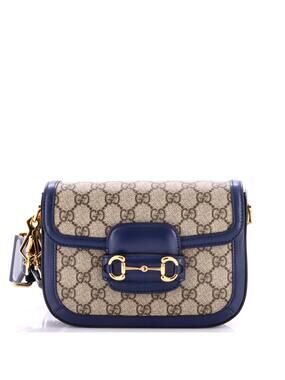 Gucci Horsebit Shoulder Bag Gg Coated #374700G25B